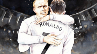 CR7 Y Di Stéfano Acuarela