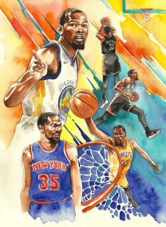 Kevin Durant Watercolor