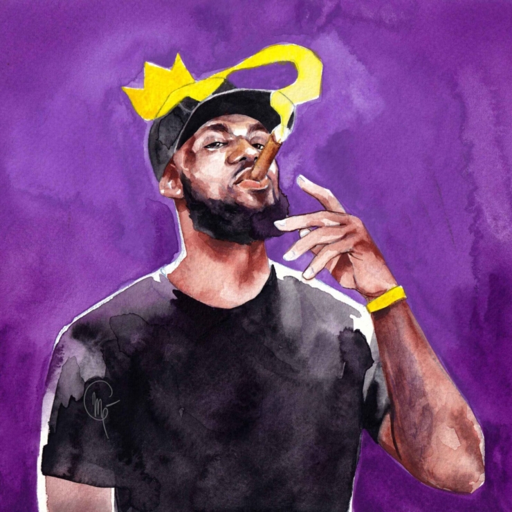 Lebron Squared Watercolor